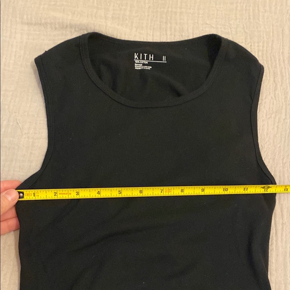 KITH Black Sleeveless COTTON Crop Back tie Top. - Picture 8 of 8